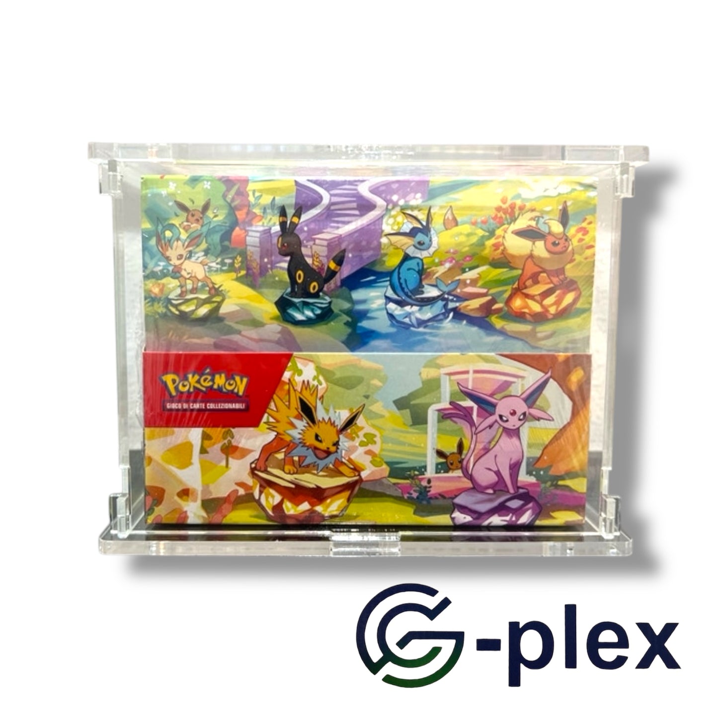 Case Protettivo Box Pokemon 8x Mini Tin Case Display Evoluzioni Prismatiche