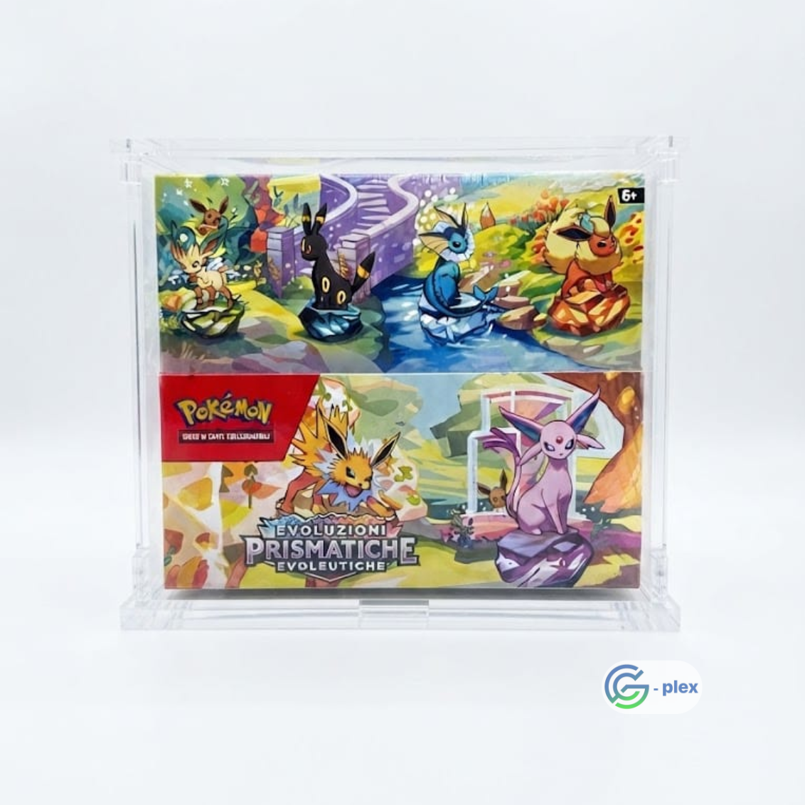 Case Protettivo Box Pokemon 8x Mini Tin Case Display Evoluzioni Prismatiche
