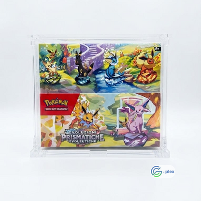 Case Protettivo Box Pokemon 8x Mini Tin Case Display Evoluzioni Prismatiche